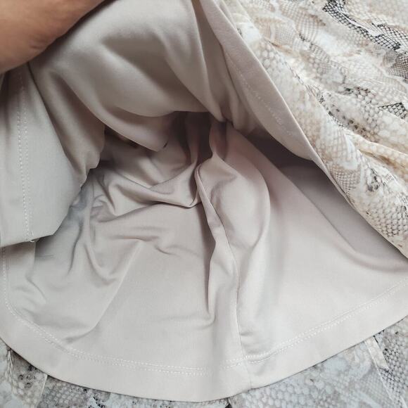 Monograph Snakeskin Print High Neck Ruffle Tiered Dress S Soft Grunge Boho Chic - Picture 9 of 11